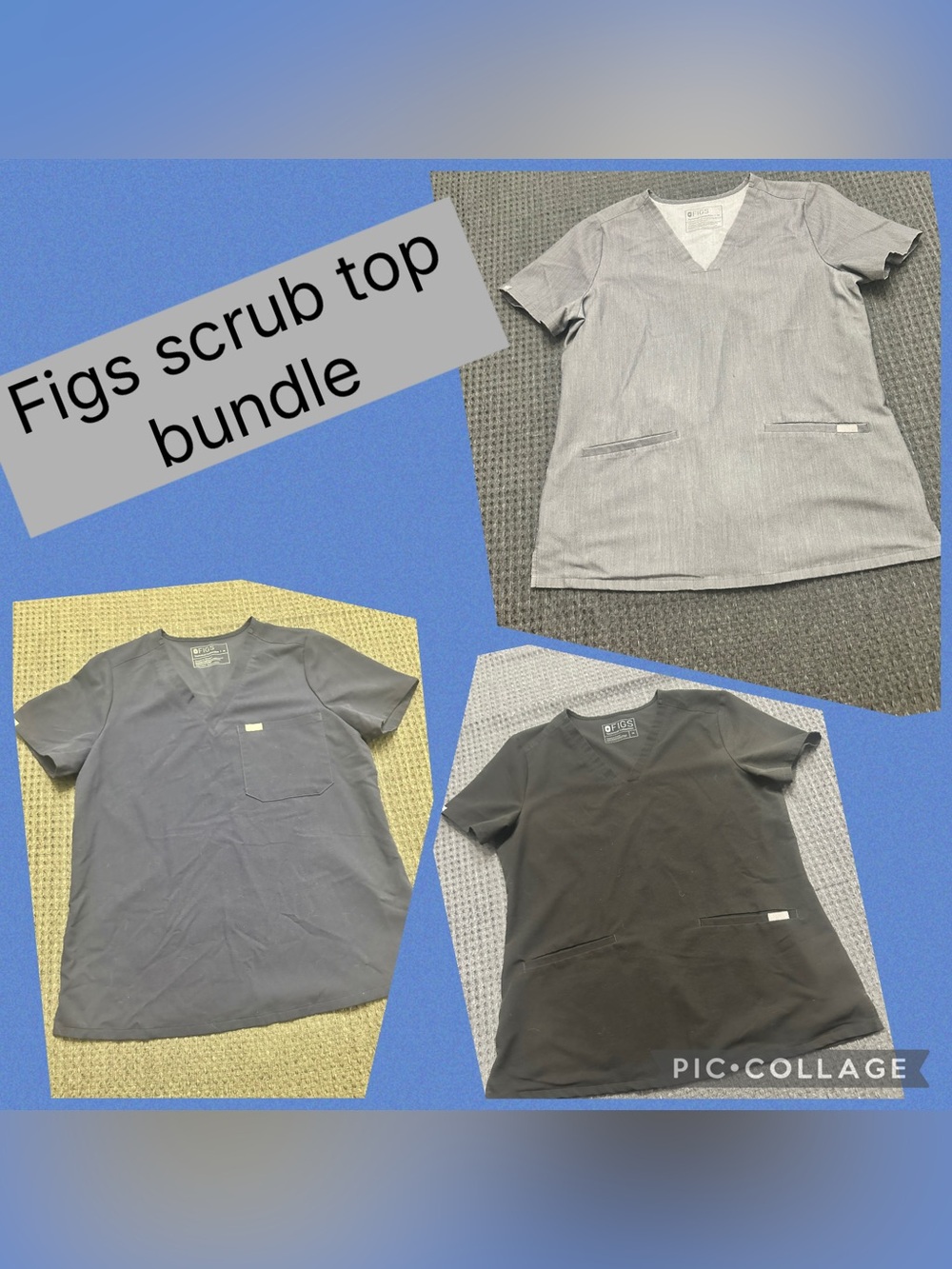 Figs scrub top bundle. Size medium